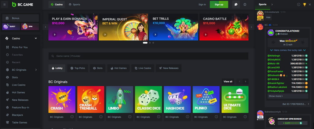 BC.Game Gambling Enterprise Online: Bet, Spin & Win Instantaneously